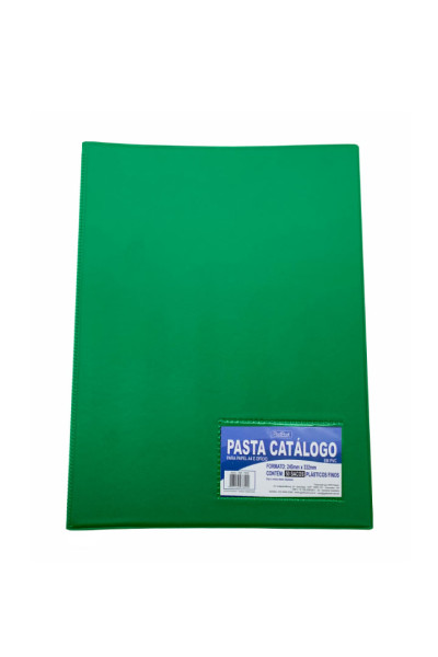 PASTA CATÁLOGO PVC C/ VISOR 50S VERDE