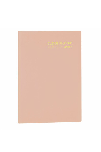 PASTA CATÁLOGO CLEAR PLASTIC FOLDER TOM PASTEL PP, C/20 SACOS, ROSA BEBÊ, FORMATO A4