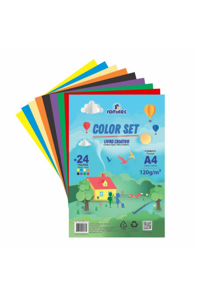 LIVRO DE ATIVIDADES COLOR SET 120 GSM, C/24 FLS, FORMATO A4