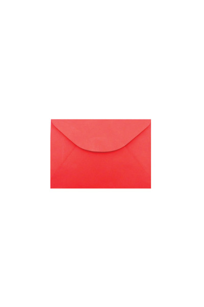 ENVELOPE VISITA COLOR MAIS 80 GSM, EMBALAGEM EM PP 100% RECICLÁVEL, C/100 UNIDADES, VERMELHO, FORMATO 80MM X 115MM