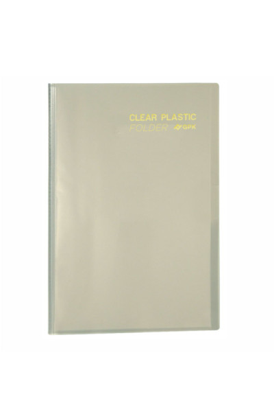 PASTA CATÁLOGO CLEAR PLASTIC FOLDER PP C/30 SACOS, CRISTAL, FORMATO A4