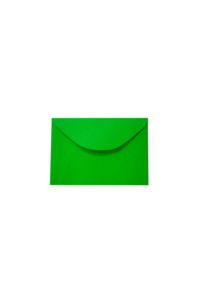 ENVELOPE VISITA COLOR MAIS 80 GSM, EMBALAGEM EM PP 100% RECICLÁVEL, C/100 UNIDADES, VERDE, FORMATO 80MM X 115MM