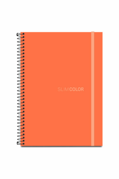 CADERNO UNIV 80FL 1X1 ESPIRAL CAPA PP LARANJA