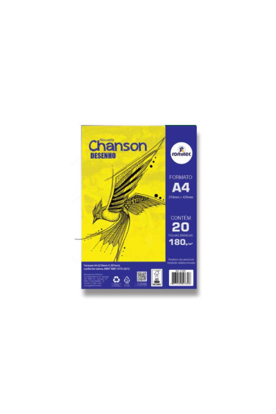 CAD DESENHO A4 NOUVELLE CHANSON 180GSM C/20FLS BRANCO