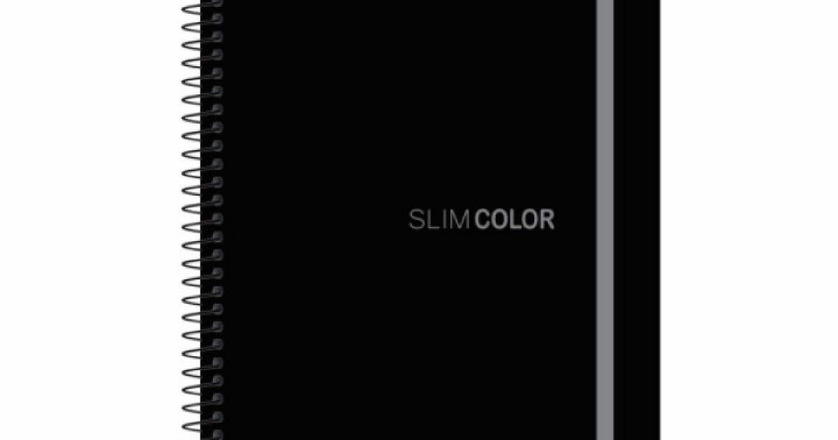 CADERNO COLEGIAL SLIM COLOR, 80 FLS, ESPIRALADO, CAPA EM PP