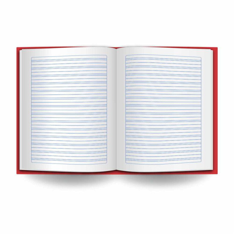 CADERNO DE CALIGRAFIA C/96 FLS, COSTURADO, CAPA DURA, VERMELHO
