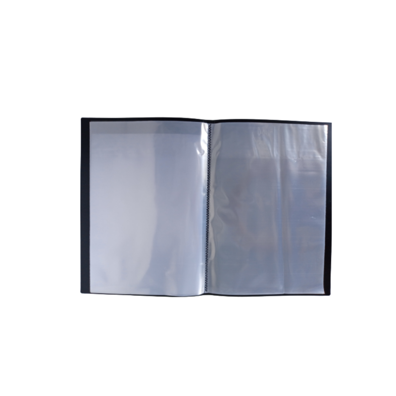 PASTA CATÁLOGO CLEAR PLASTIC FOLDER PP C/20 SACOS, PRETA, FORMATO A4