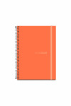 CADERNO COLEGIAL 80FL ESPIRAL CAPA PP LARANJA