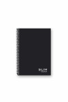 CADERNO AGENDA PERMANENTE 160 FOLHAS SLIM BLACK