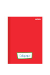 CADERNO DE CALIGRAFIA C/96 FLS, COSTURADO, CAPA DURA, VERMELHO