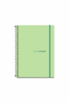 CADERNO COLEGIAL 80FL ESPIRAL CAPA PP VERDE