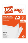 PAPEL SULFITE 120 GSM (40 KG), PCT C/25 FLS, FORMATO A3, BRANCO