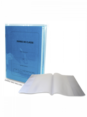 CAPA PARA DIARIO DE CLASSE EM PVC CRISTAL 0,15MM, PCT C/3 UNIDADES